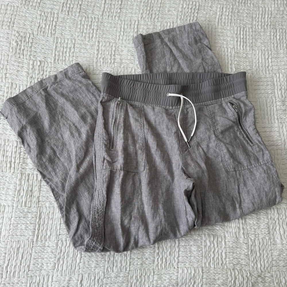 Athleta CABO LINEN WIDE LEG PANT 14